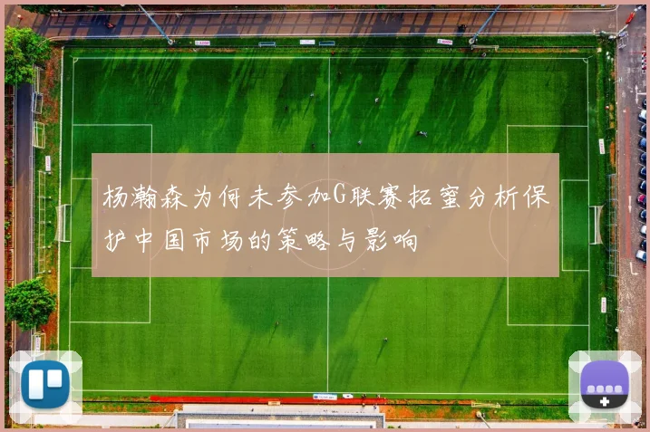 杨瀚森为何未参加G联赛拓蜜分析保护中国市场的策略与影响